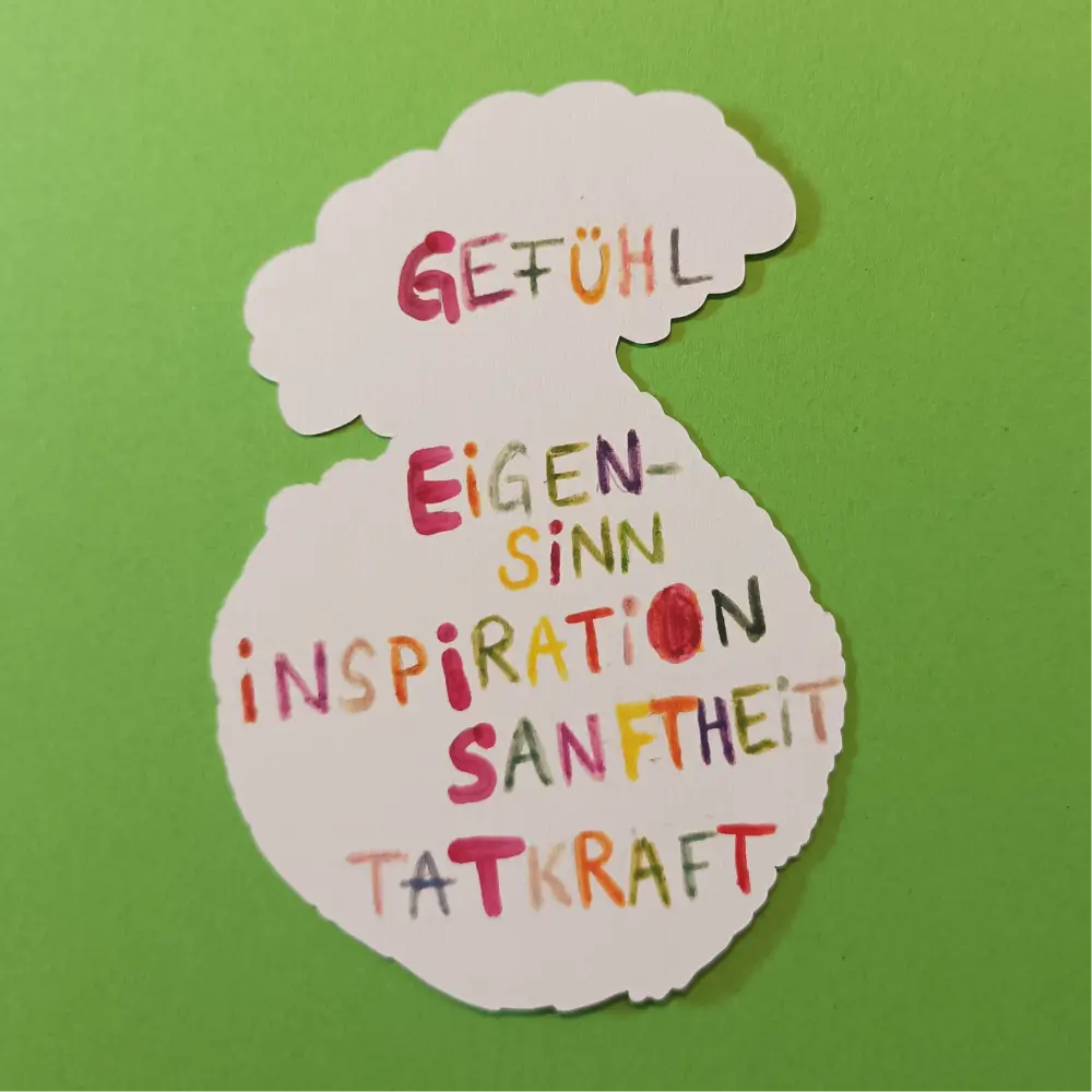 Werte von Steffi - Gefühl, Eigensinn, Inspiration, Sanftheit, Tatkraft