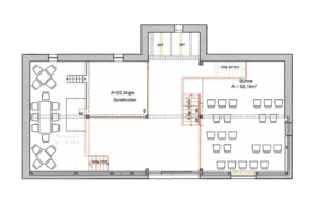 Grundriss Innen - der erste Entwurf für die zukünftige Nutzung