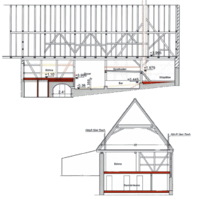 Grundriss der Außenansicht - der erste Entwurf für die zukünftige Nutzung